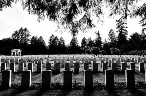 Headstones in a Cemetery